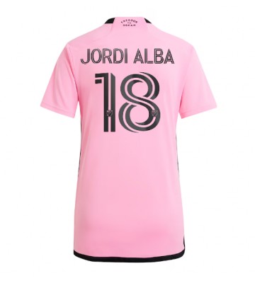 Inter Miami Jordi Alba #18 Primera Equipación Mujer 2024-25 Manga Corta